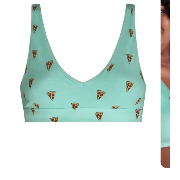 Stretch Cotton V-Neck Bralette - Picture 3 of 3